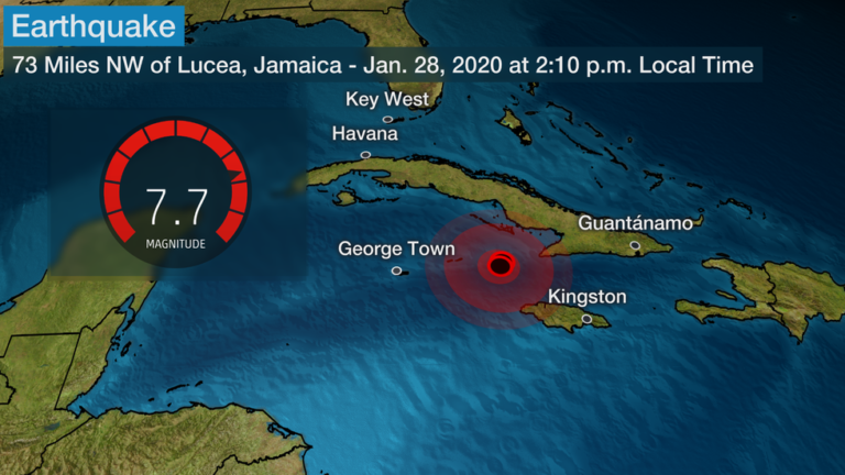 Earthquake of magnitude 5.8 strikes Cuba